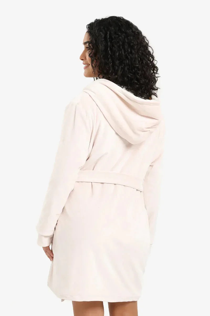 Padded Velvet Hooded Robe - Carina 10