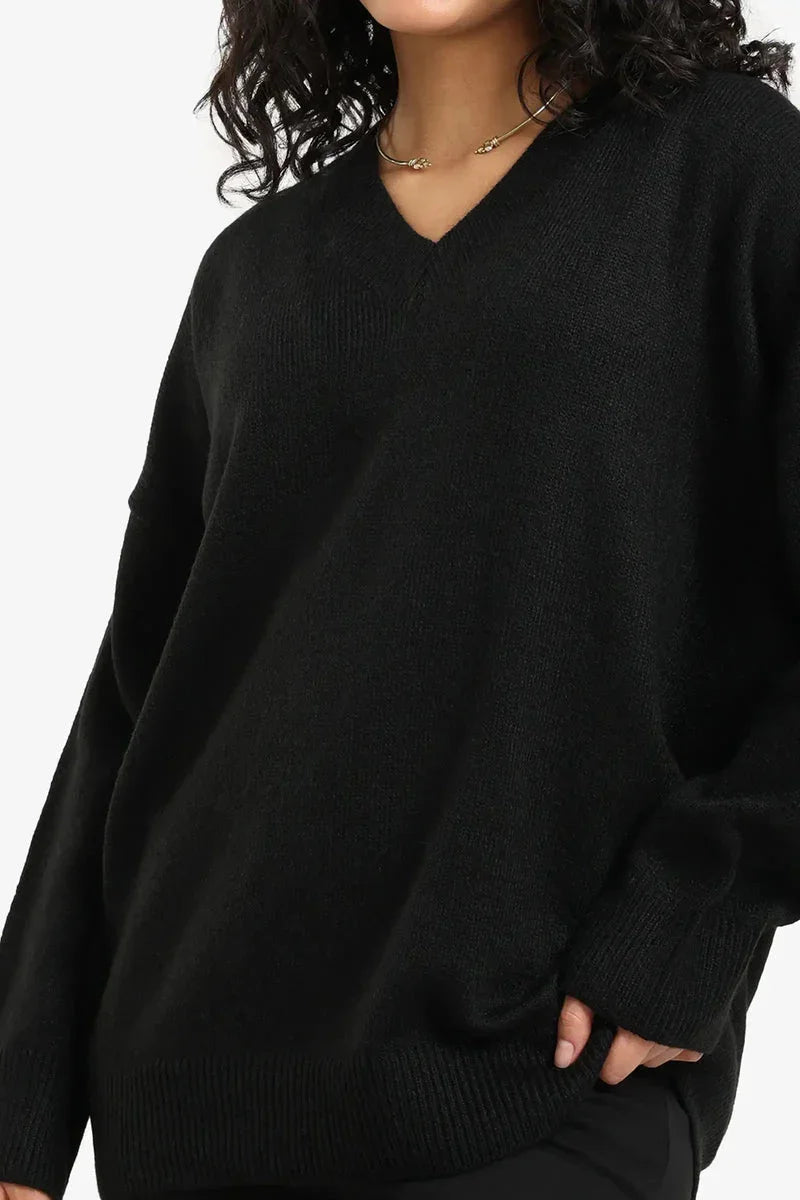 Carina - Knitted Ribbed Trim Pullover 7