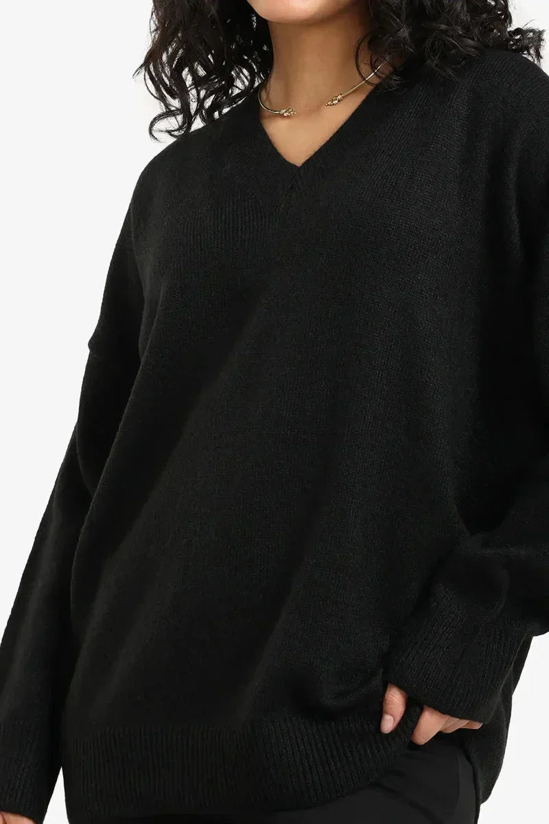 Carina - Knitted Ribbed Trim Pullover 7