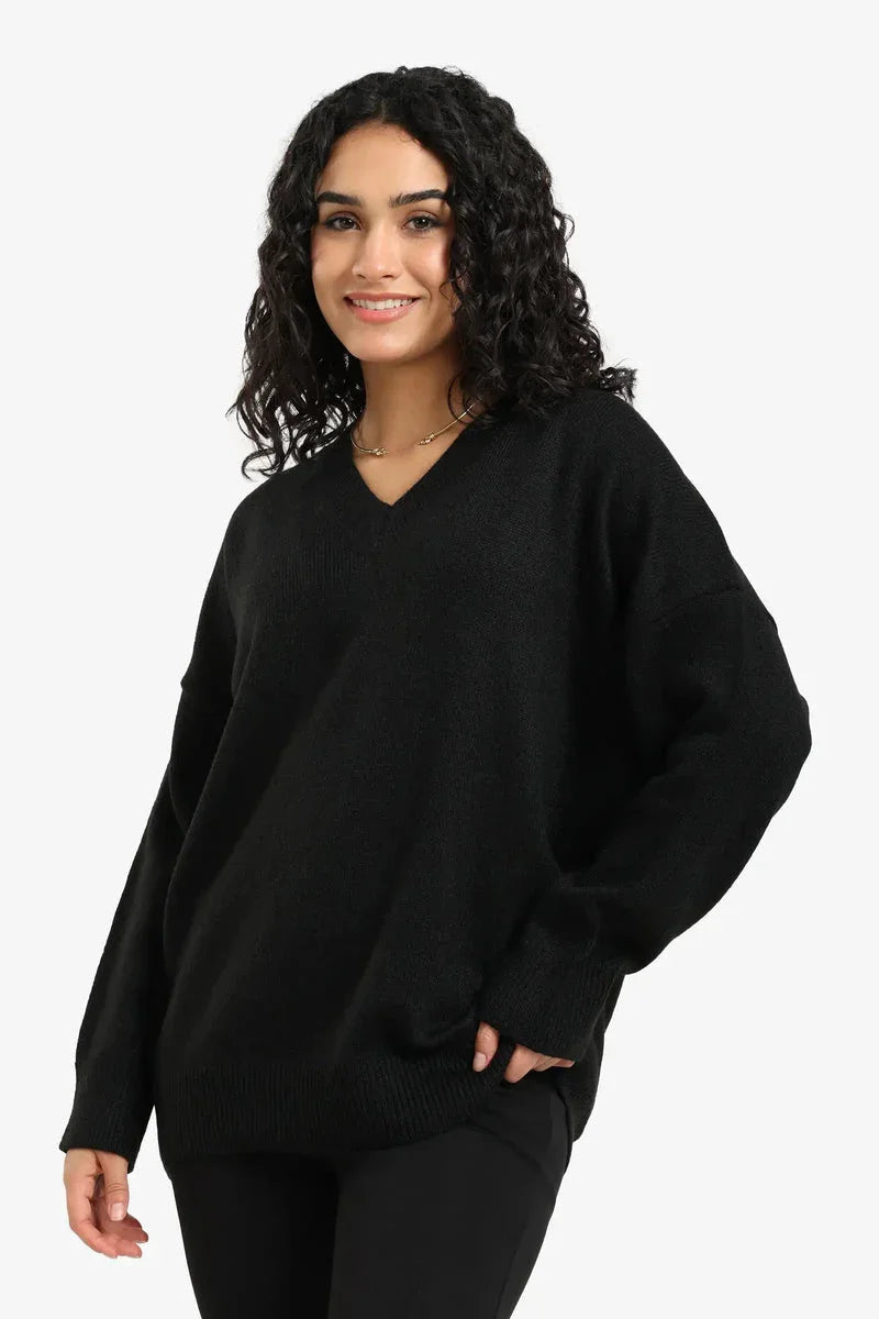 Carina - Knitted Ribbed Trim Pullover 3