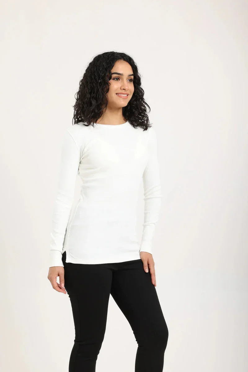 Ribbed Long Sleeves Top - Carina 8