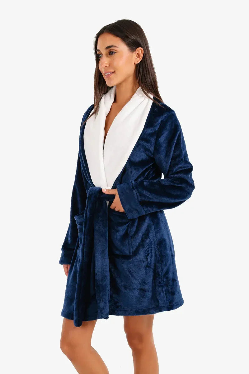 Carina - Velvet Padded Robe with Belt 9