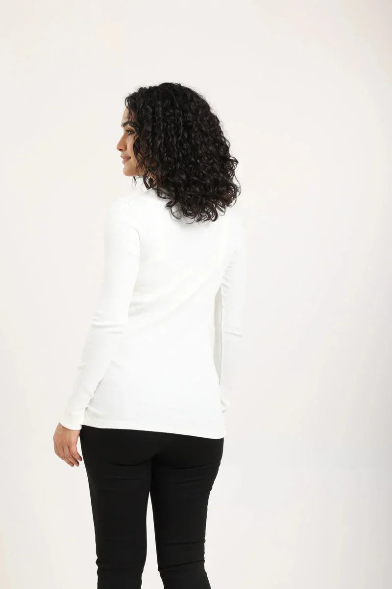 Ribbed Long Sleeves Top - Carina 13