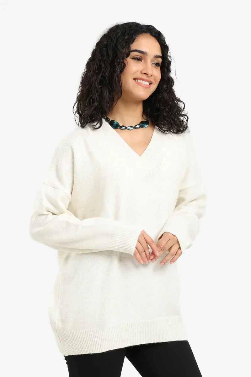 Carina - Knitted Ribbed Trim Pullover 6
