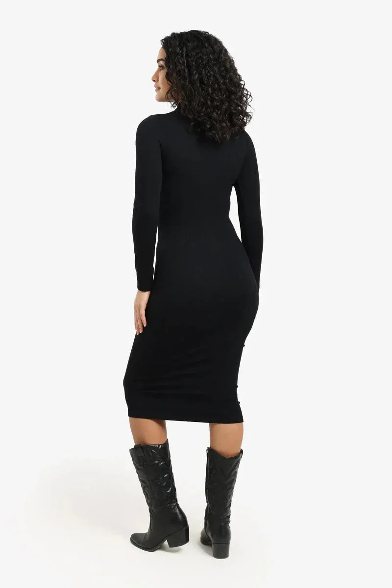 Carina - Ribbed Slim Fit Midi Dress 4