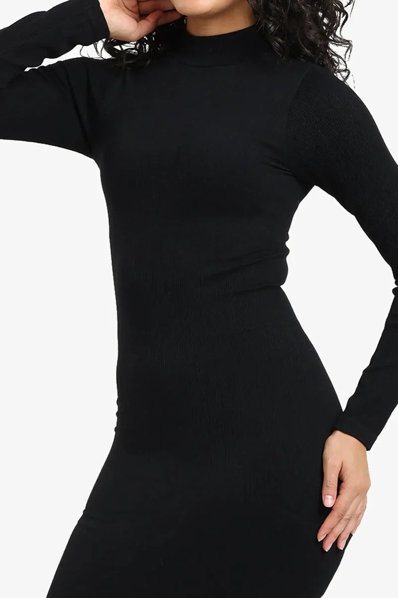Carina - Ribbed Slim Fit Midi Dress 3