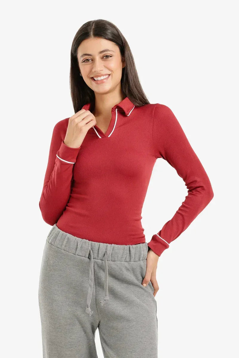 V-Collared Neck Top - Carina 2