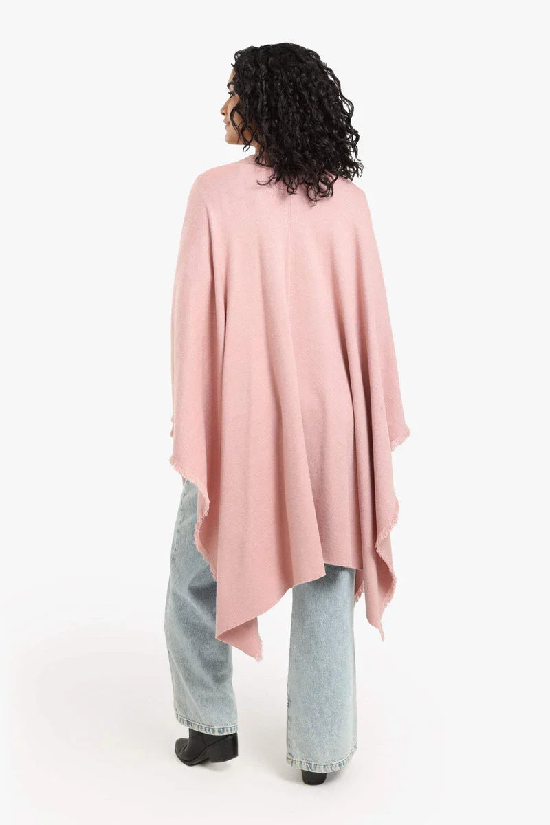 Carina - Fringe Trim Poncho 15