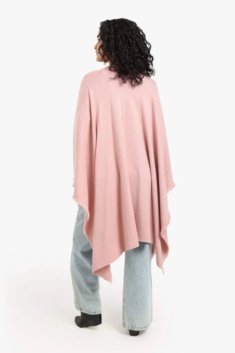 Carina - Fringe Trim Poncho 15