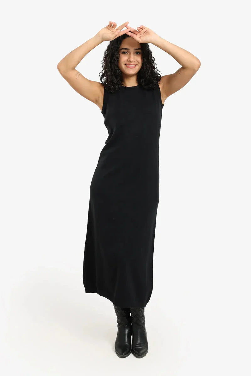 Carina - Dress with Ribbed Trim 1