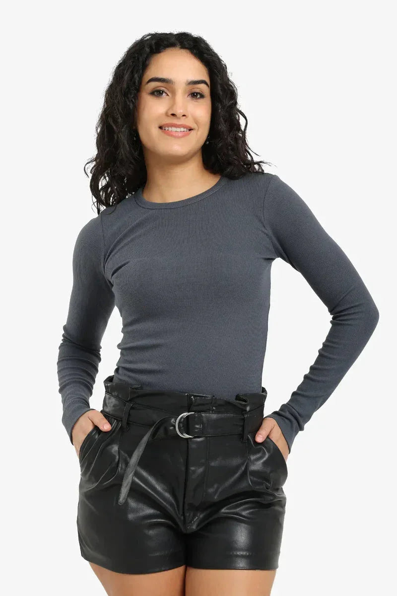 Ribbed Long Sleeves Top - Carina 3