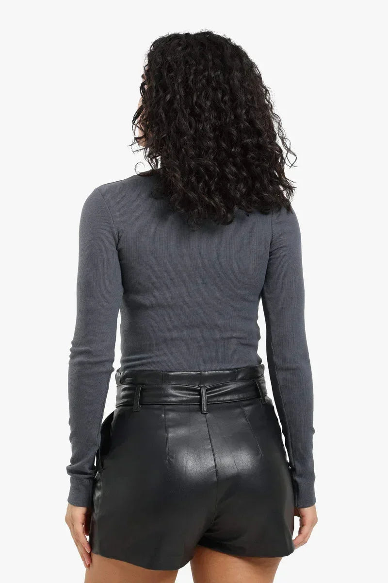 Ribbed Long Sleeves Top - Carina 14