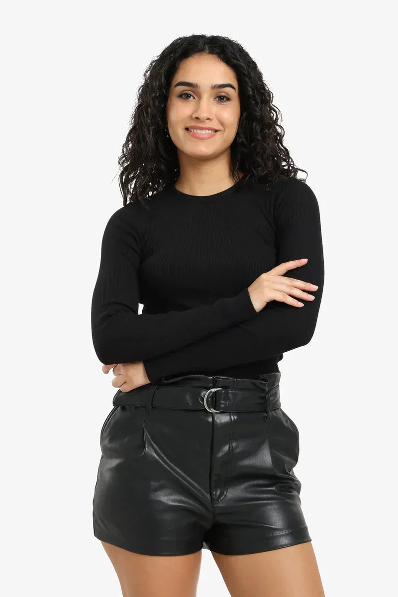 Carina - Ribbed Long Sleeves Top 1