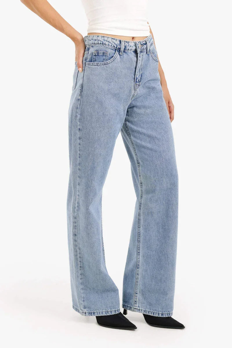 Carina - Straight Cut Denim Pants 2