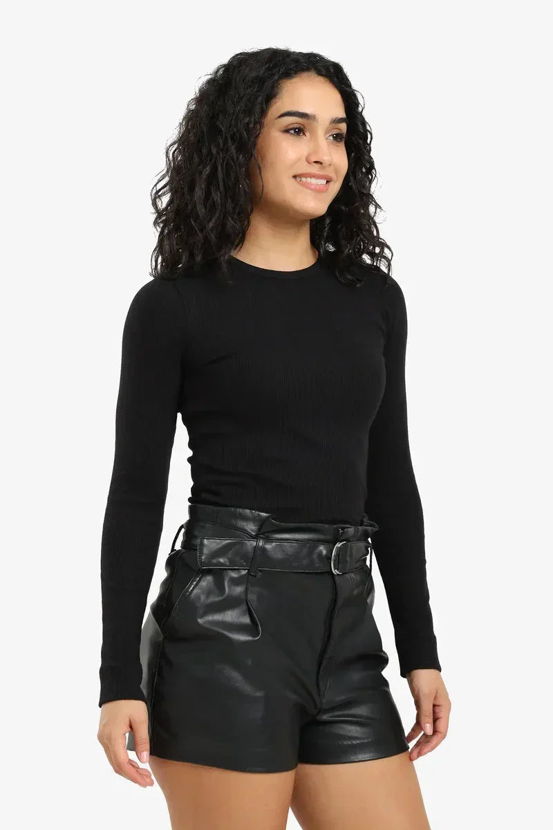 Ribbed Long Sleeves Top - Carina 11