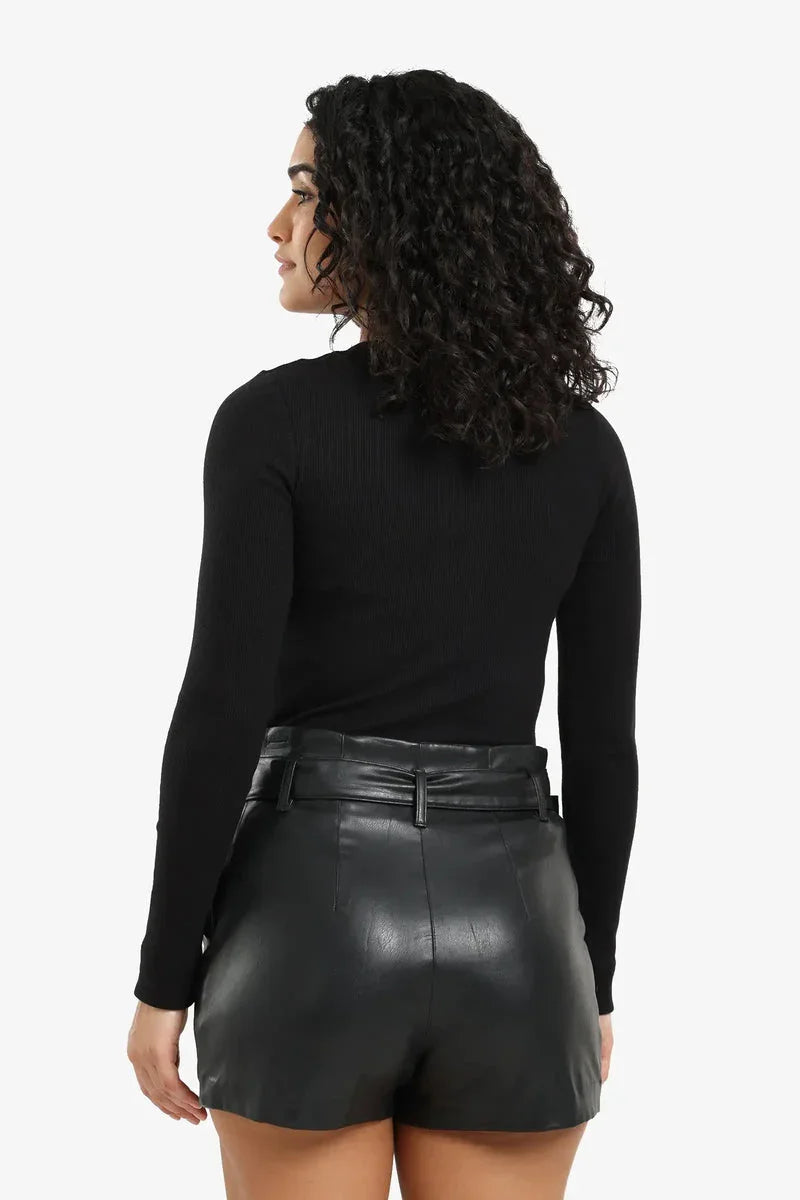 Ribbed Long Sleeves Top - Carina 10