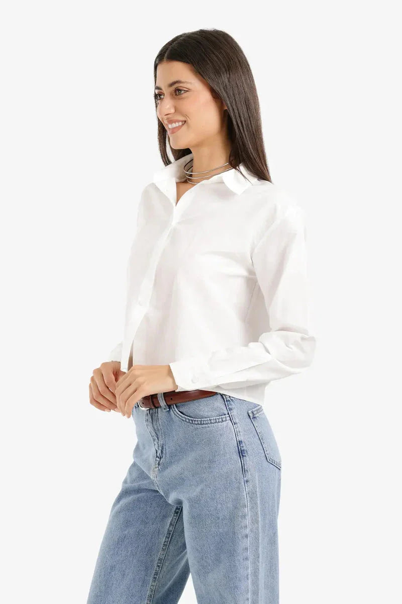 Carina - Cropped Button-Up Shirt 4