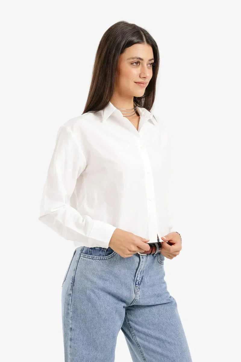 Carina - Cropped Button-Up Shirt 6