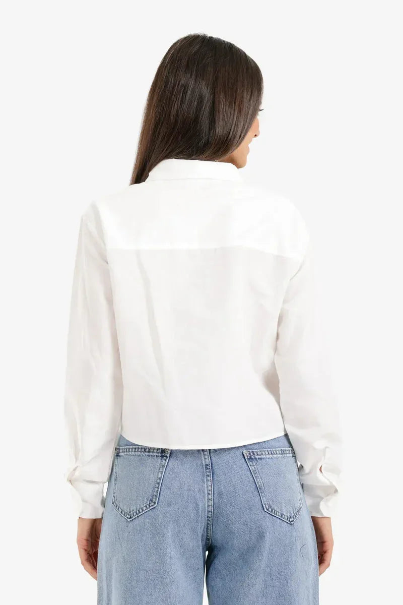 Cropped Button-Up Shirt - Carina 8