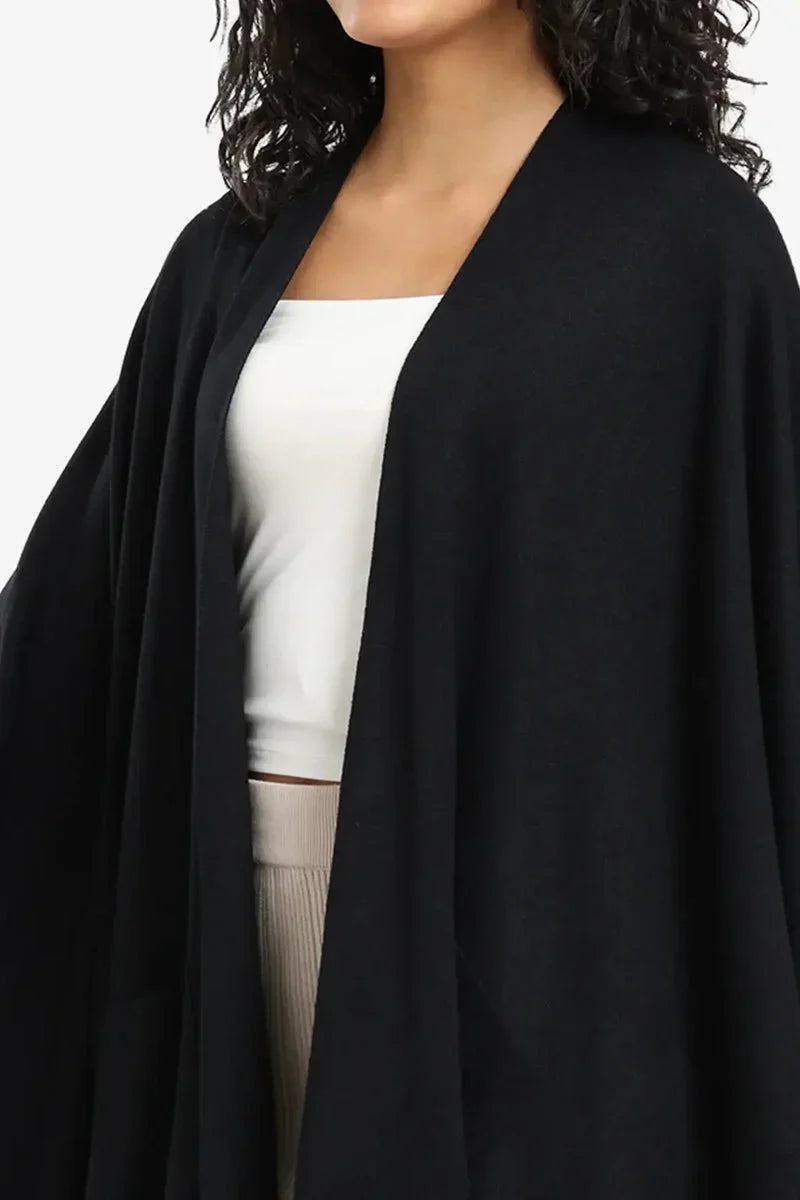 Carina - Fringe Trim Poncho 18