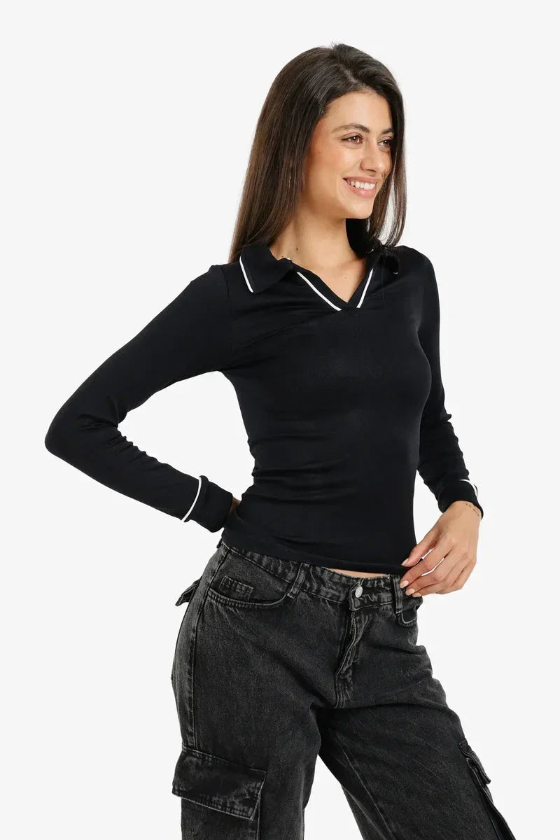 V-Collared Neck Top - Carina 3