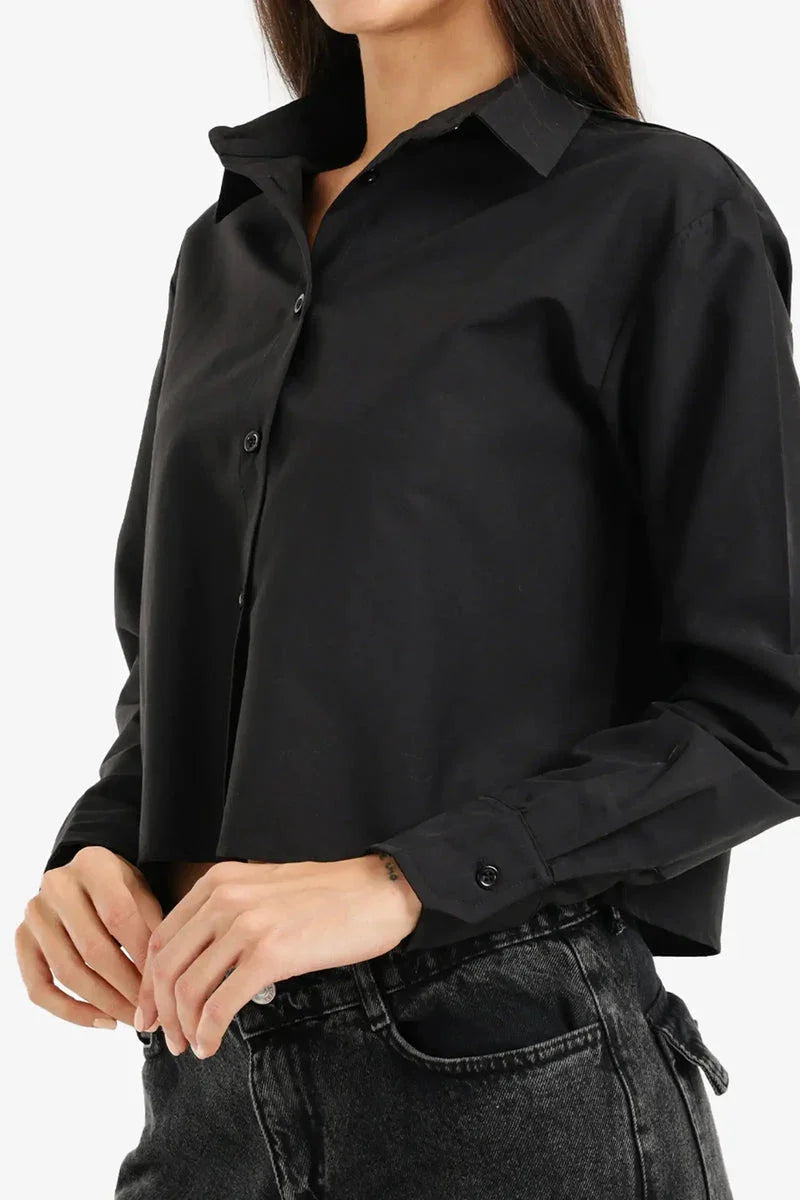 Carina - Cropped Button-Up Shirt 9