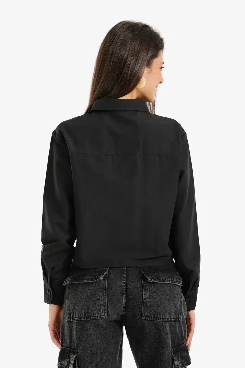 Cropped Button-Up Shirt - Carina 7