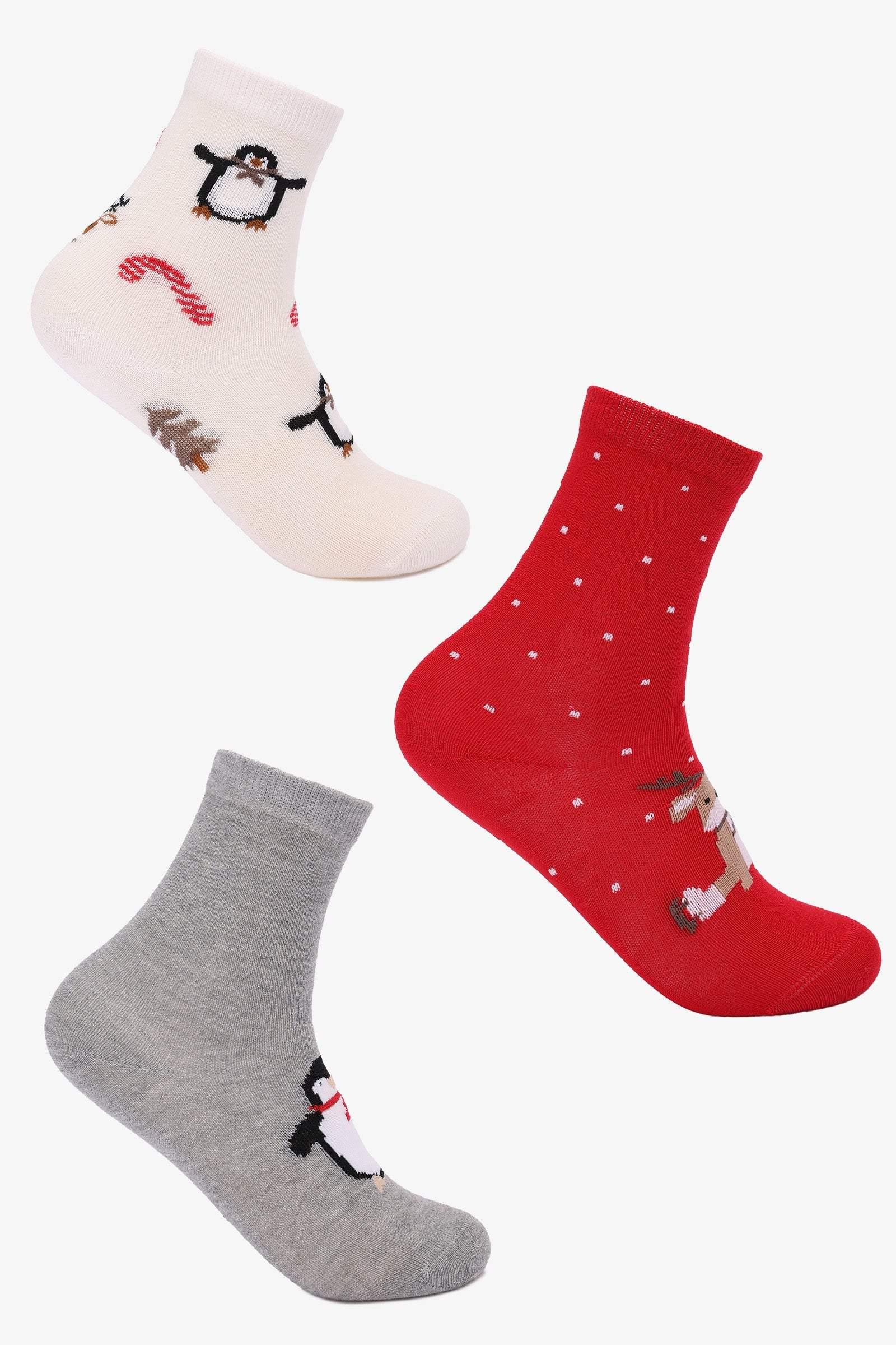 Carina - Girly Christmas Socks - 3 Pairs 1
