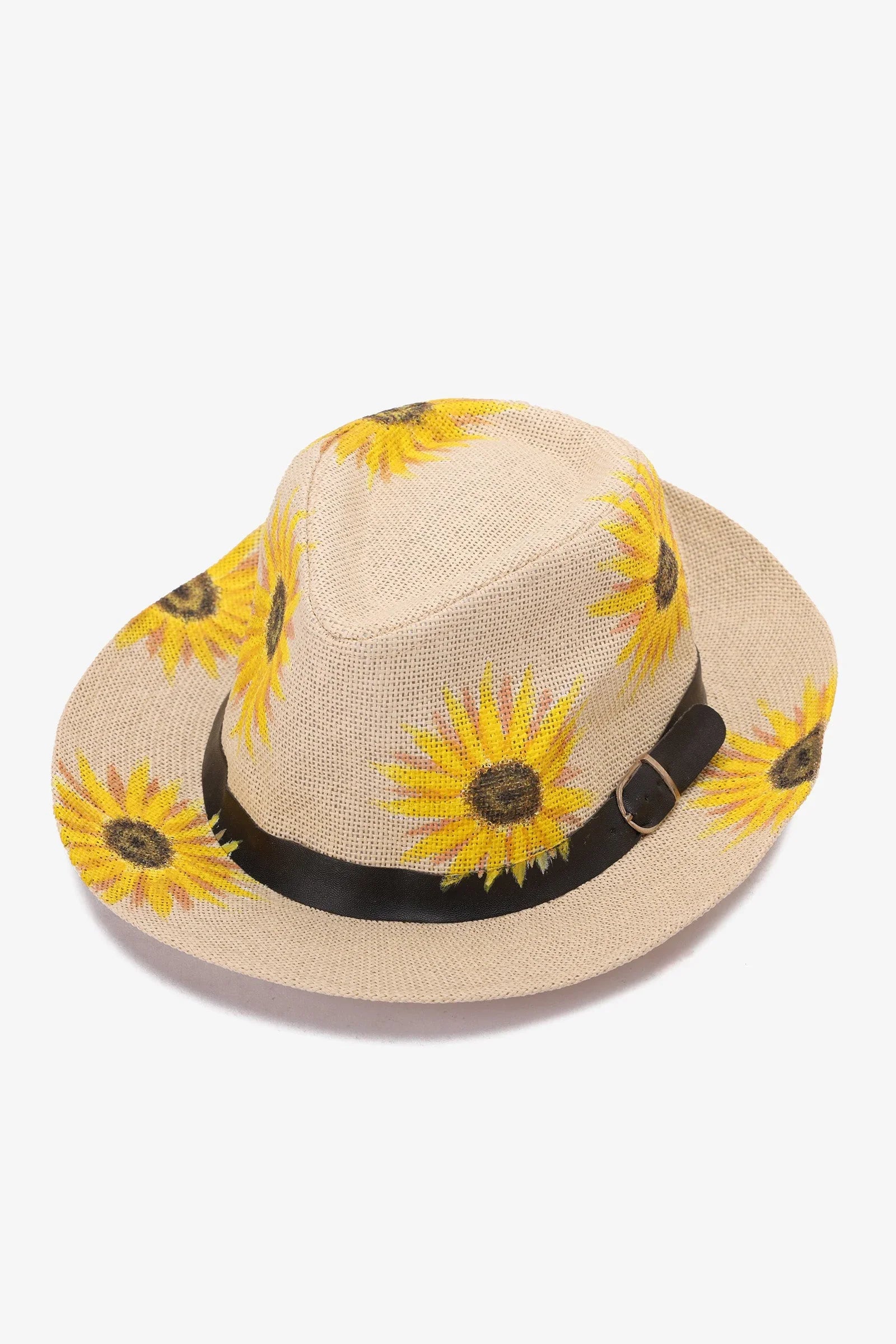 Carina - Sunflower Print Beach Hat 1