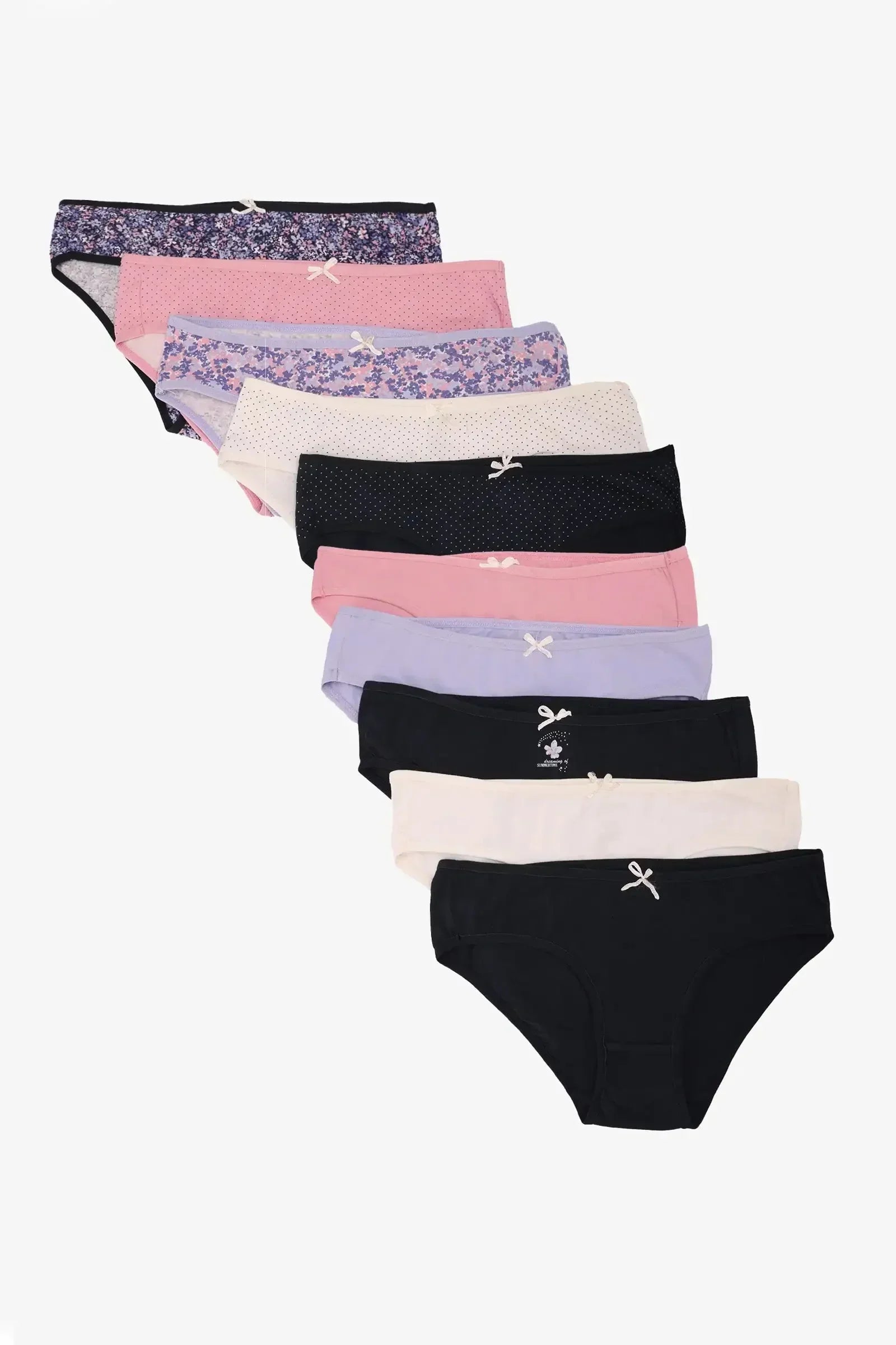 Carina - Pack of 10 Colored Bikini Panties 5