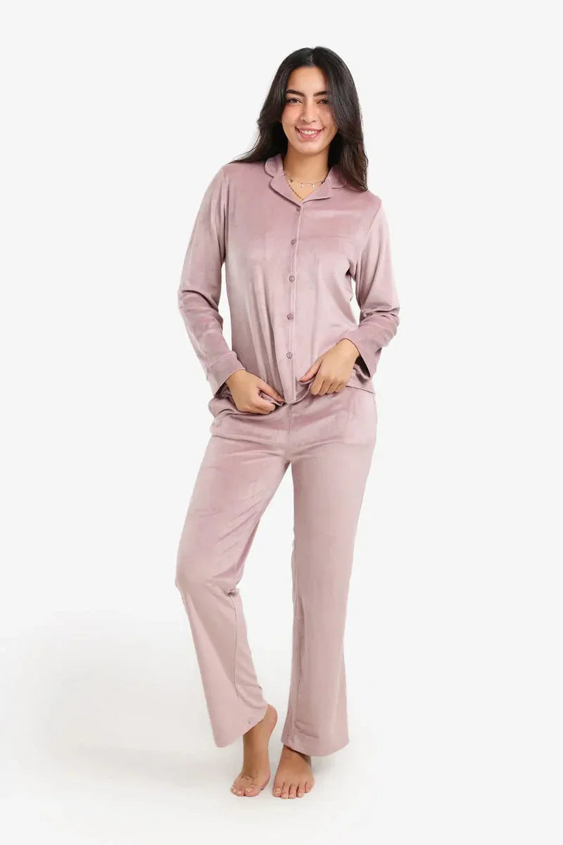 Carina - Velvet Classic Pyjama Set 2