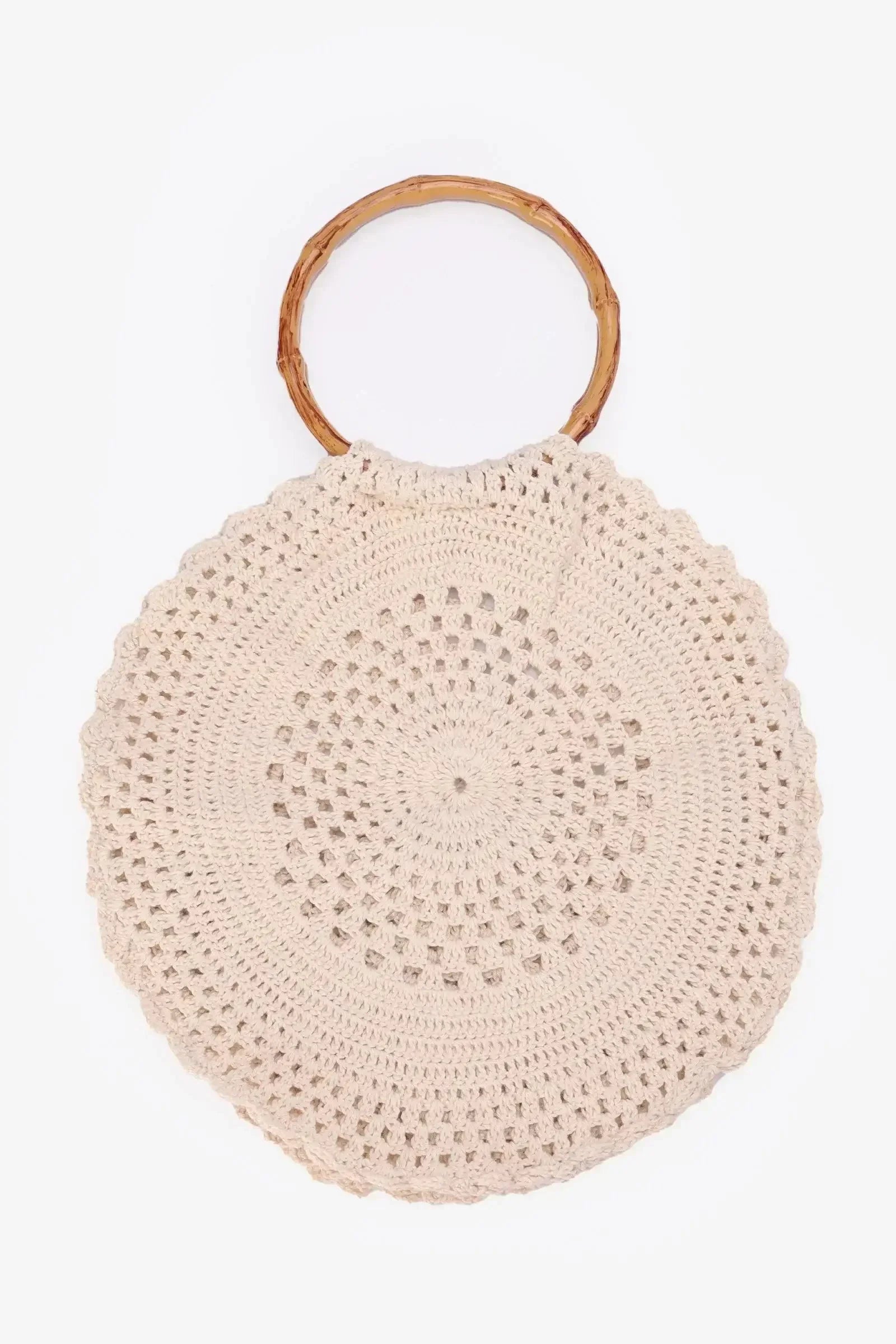 Carina - Round Crochet Beach Bag 1