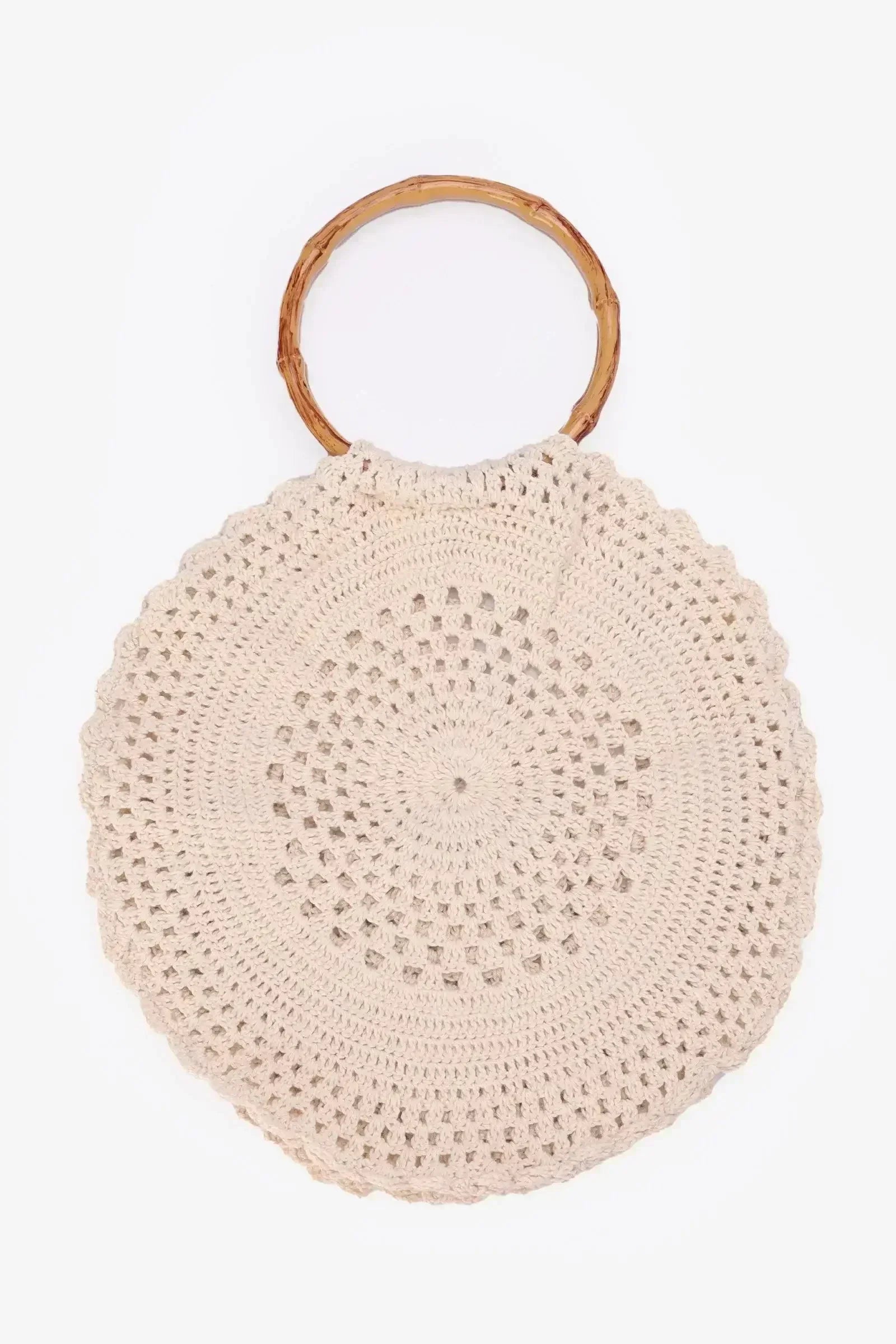 Carina - Round Crochet Beach Bag 1
