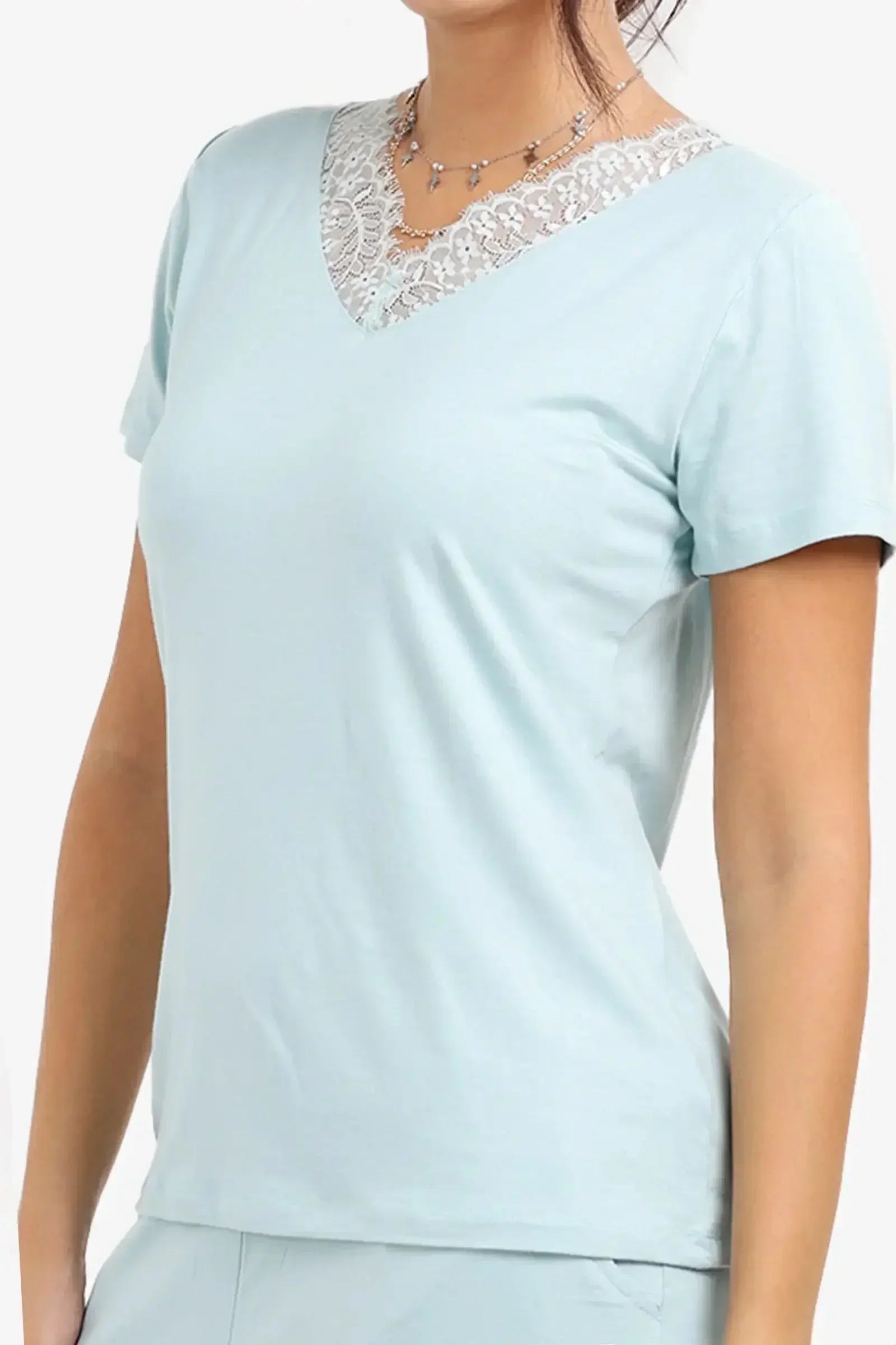 Carina - Pyjama Set with Lace Edges 29