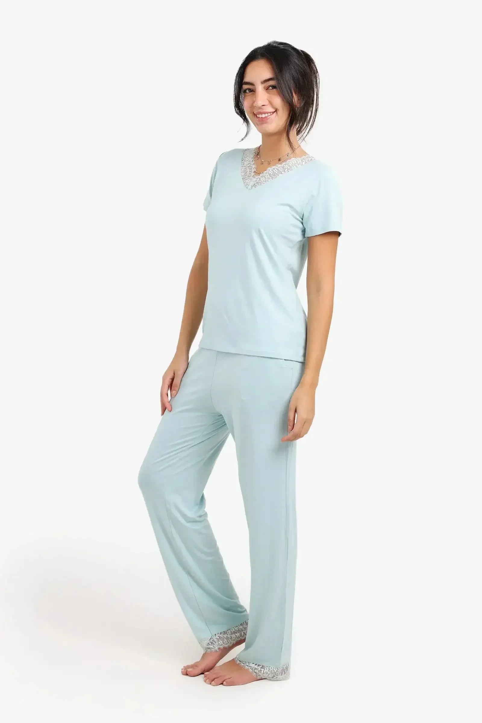 Carina - Pyjama Set with Lace Edges 27