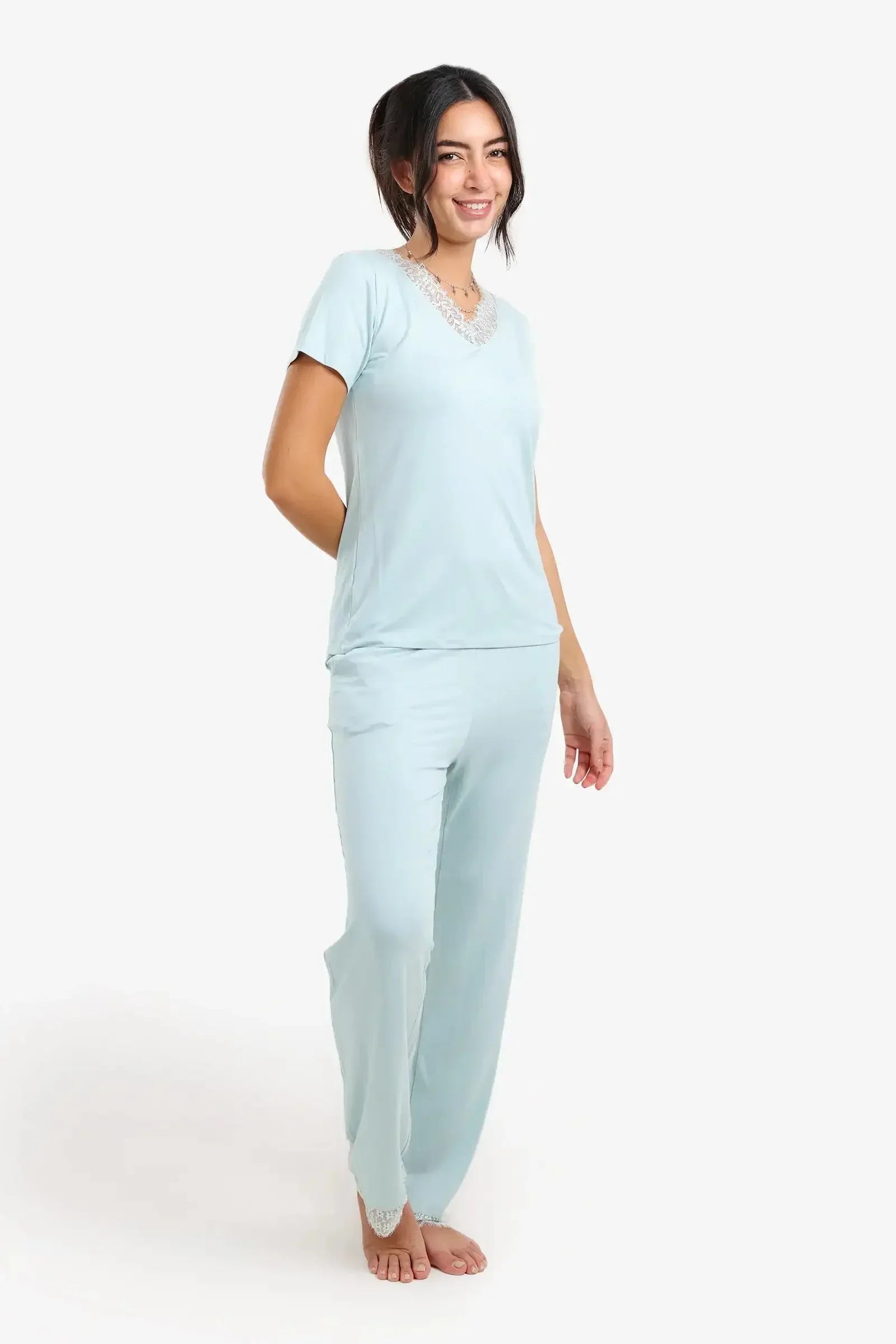 Carina - Pyjama Set with Lace Edges 35