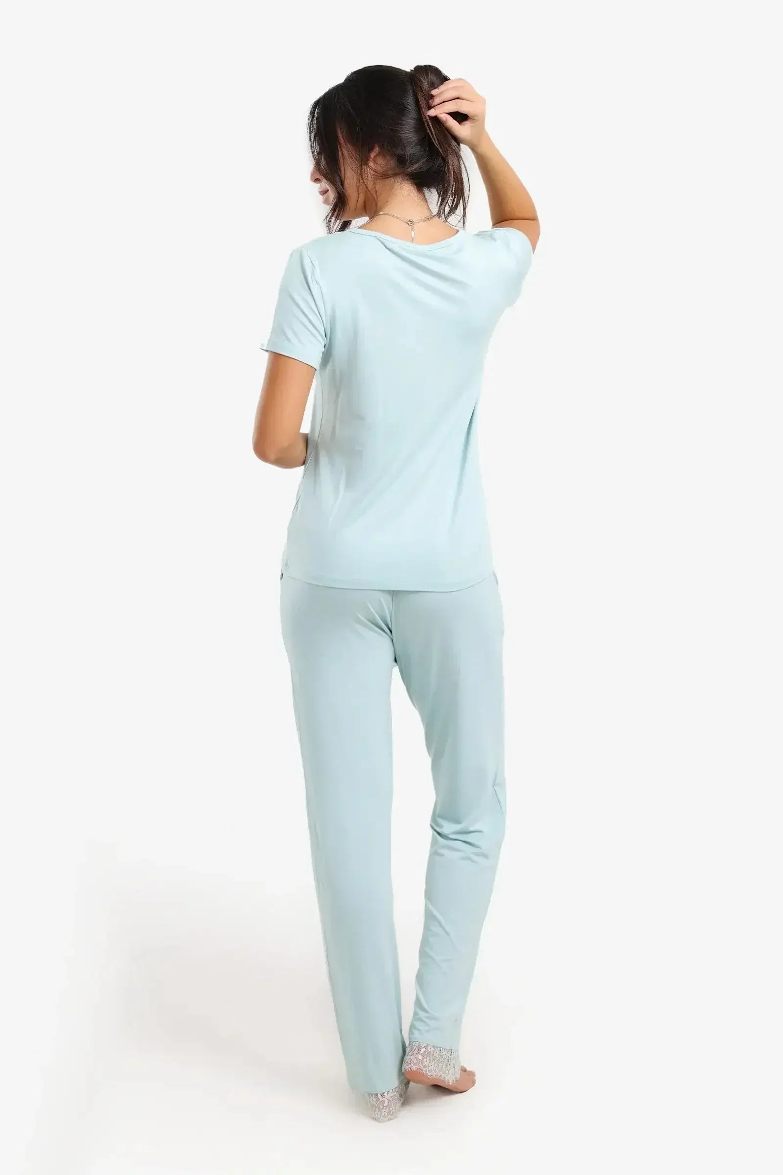 Carina - Pyjama Set with Lace Edges 28