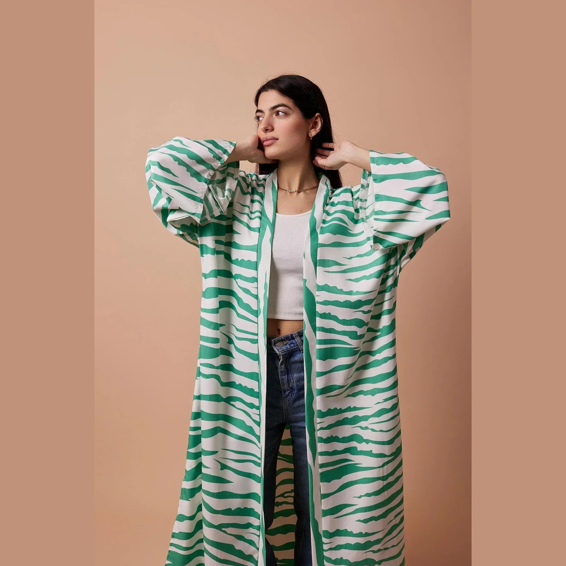 Zebra Print Kimono - Viva 2