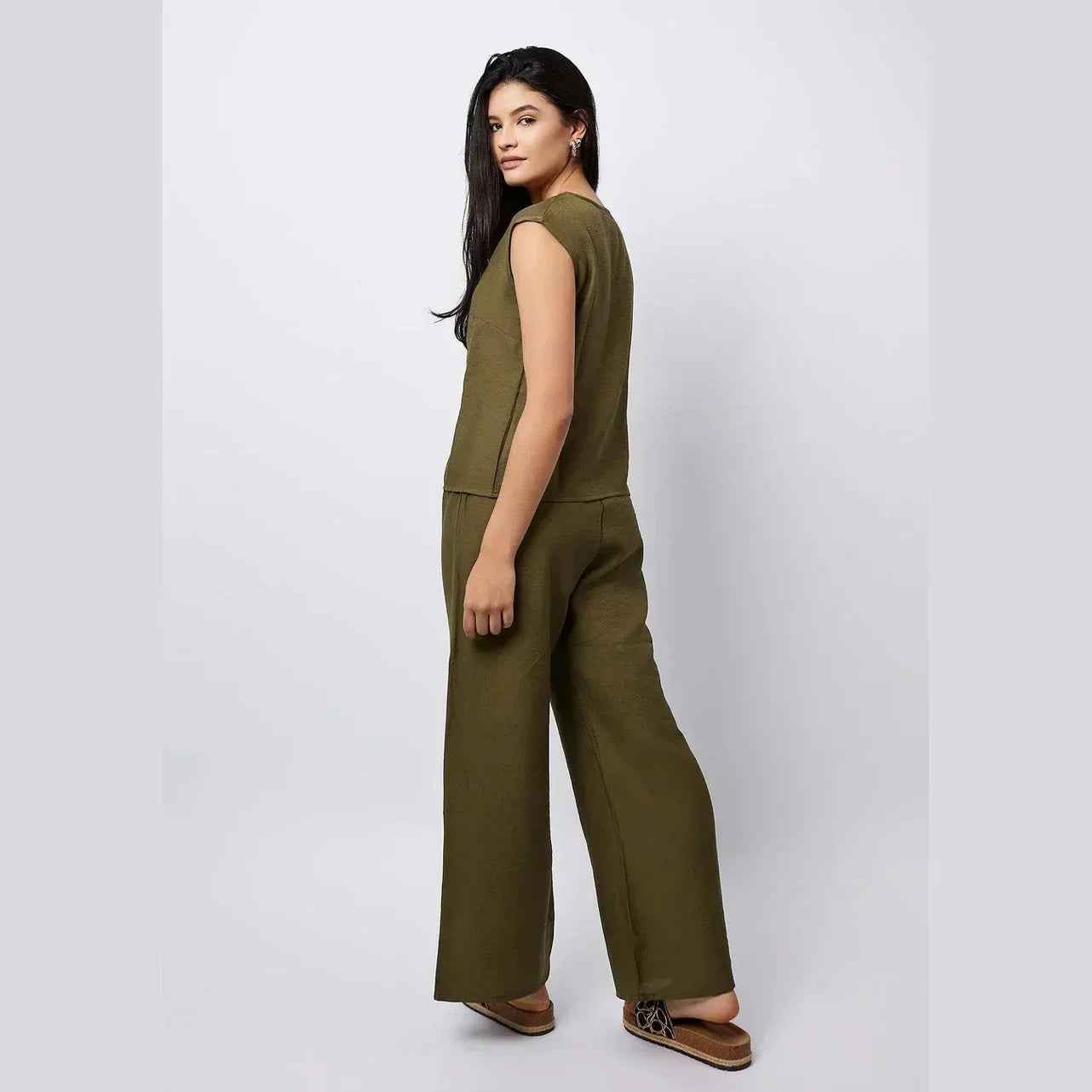 Linen Set Top & Wide Pants - Viva - Babazzaro