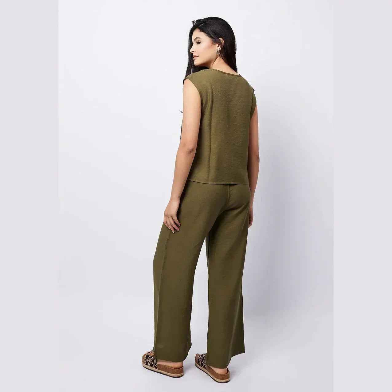 Linen Set Top & Wide Pants - Viva - Babazzaro