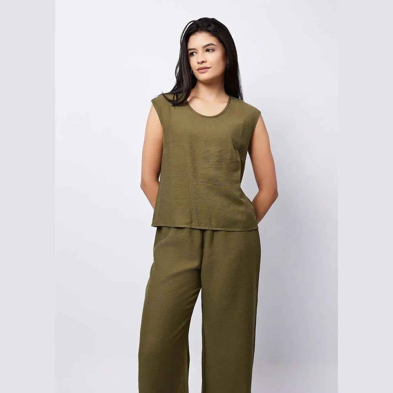 Linen Set Top & Wide Pants - Viva - Babazzaro
