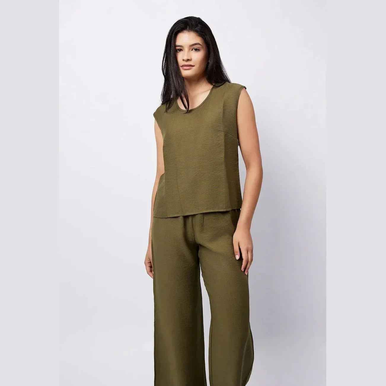 Linen Set Top & Wide Pants - Viva - Babazzaro