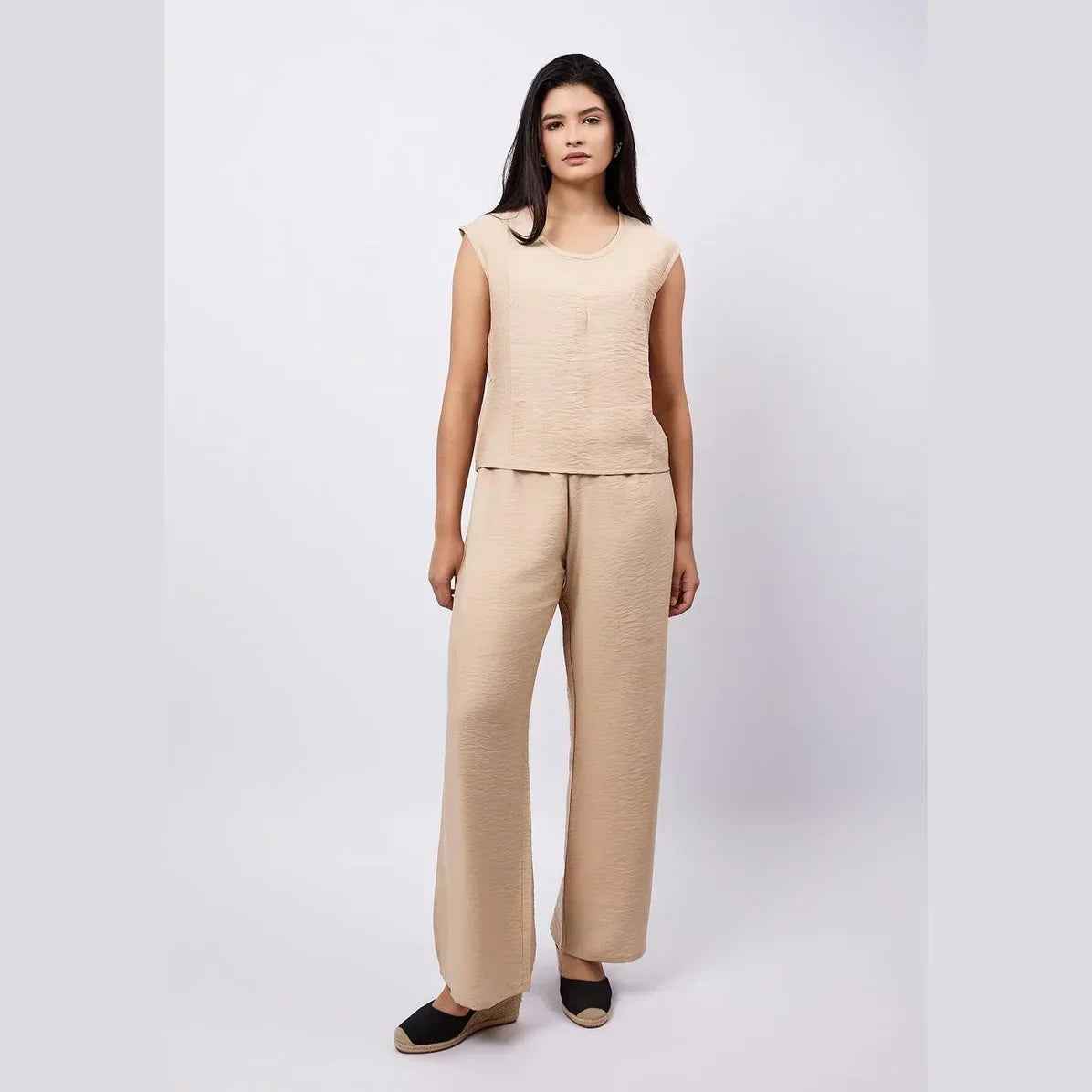 Linen Set Top & Wide Pants - Viva - Babazzaro