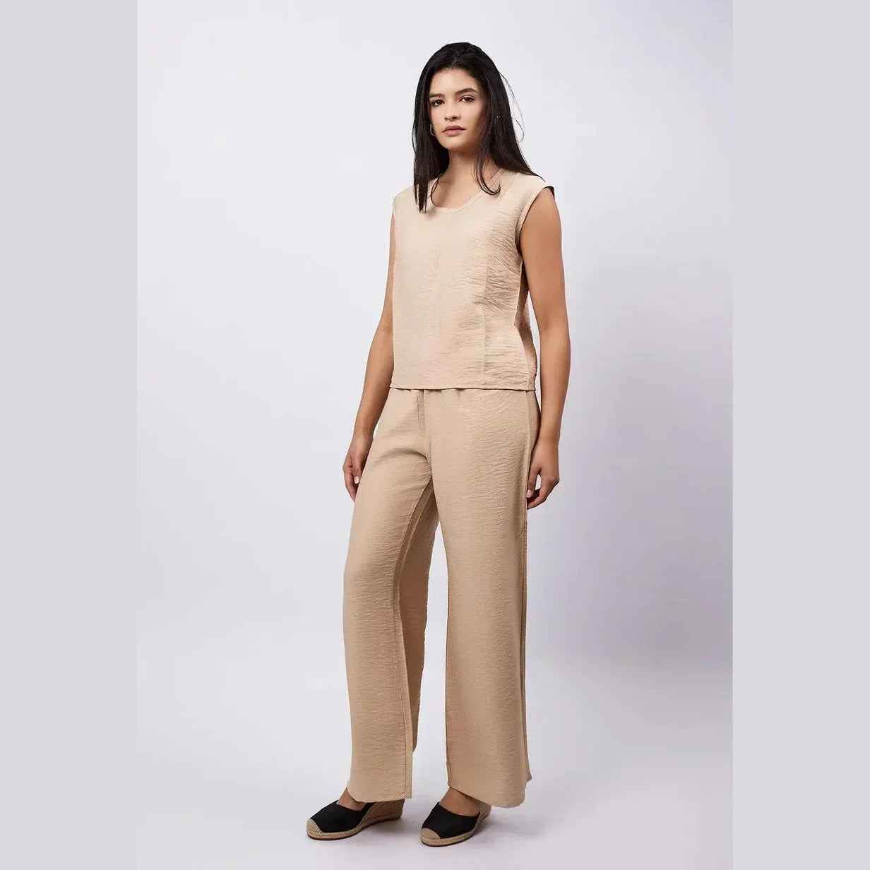 Linen Set Top & Wide Pants - Viva - Babazzaro