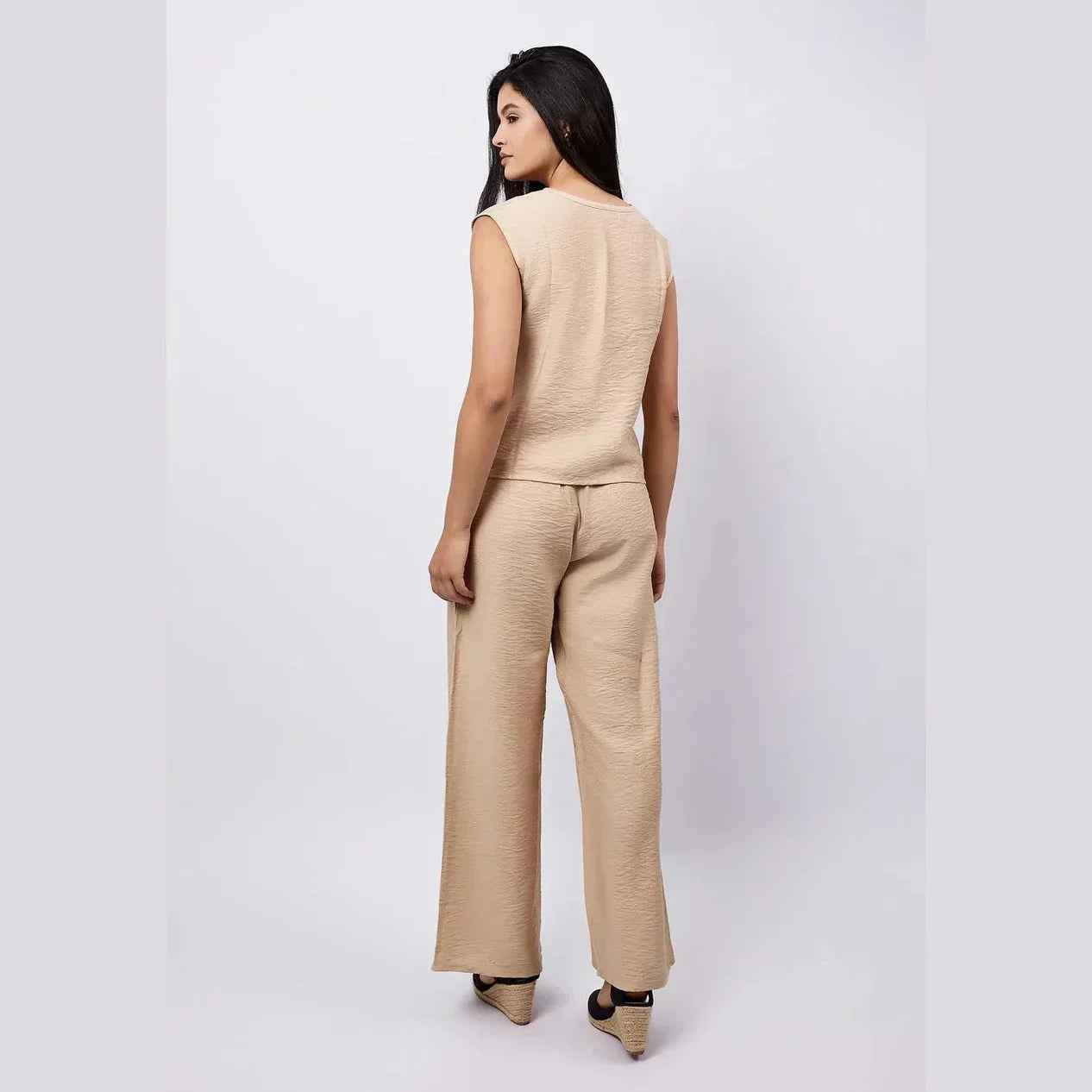 Linen Set Top & Wide Pants - Viva - Babazzaro
