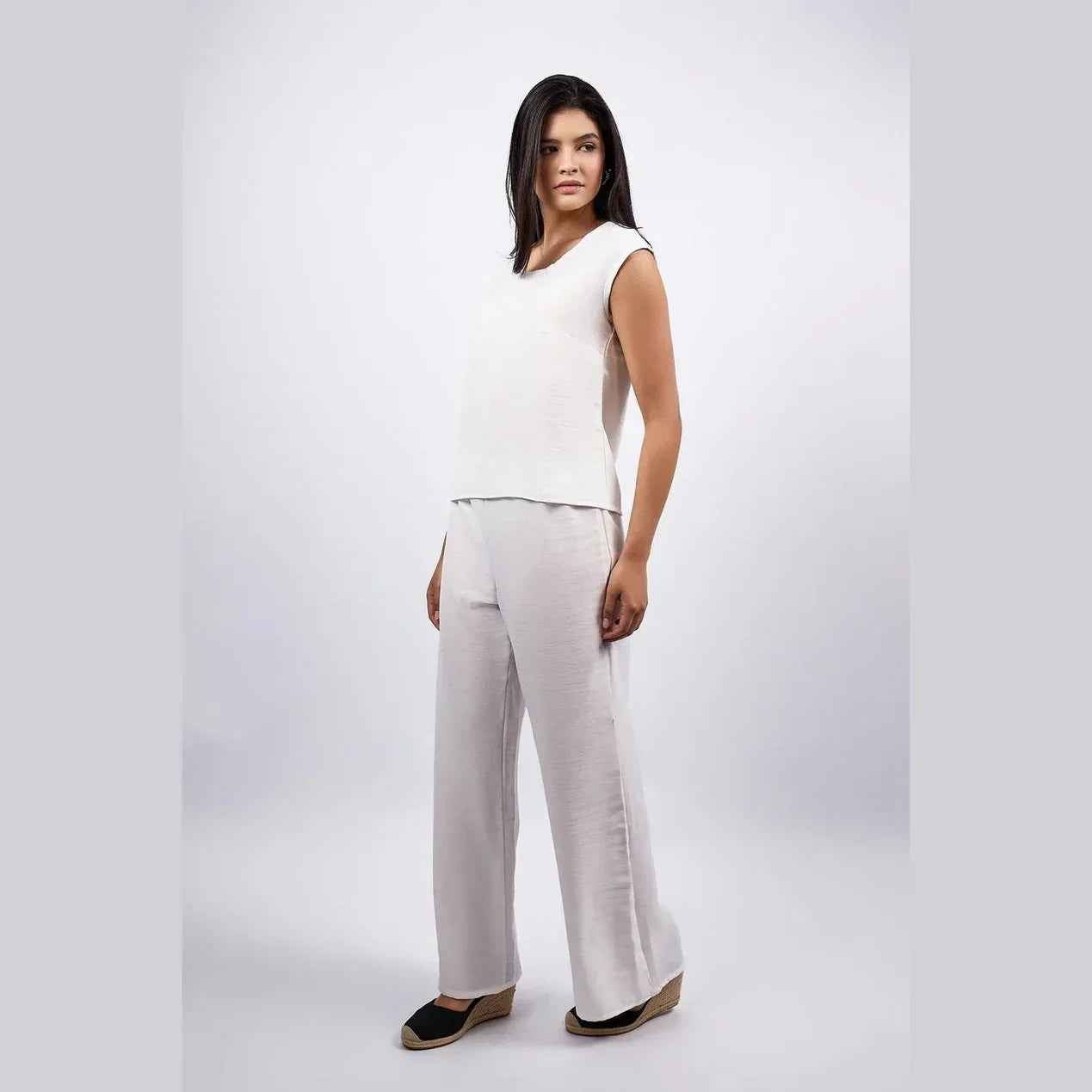 Linen Set Top & Wide Pants - Viva - Babazzaro