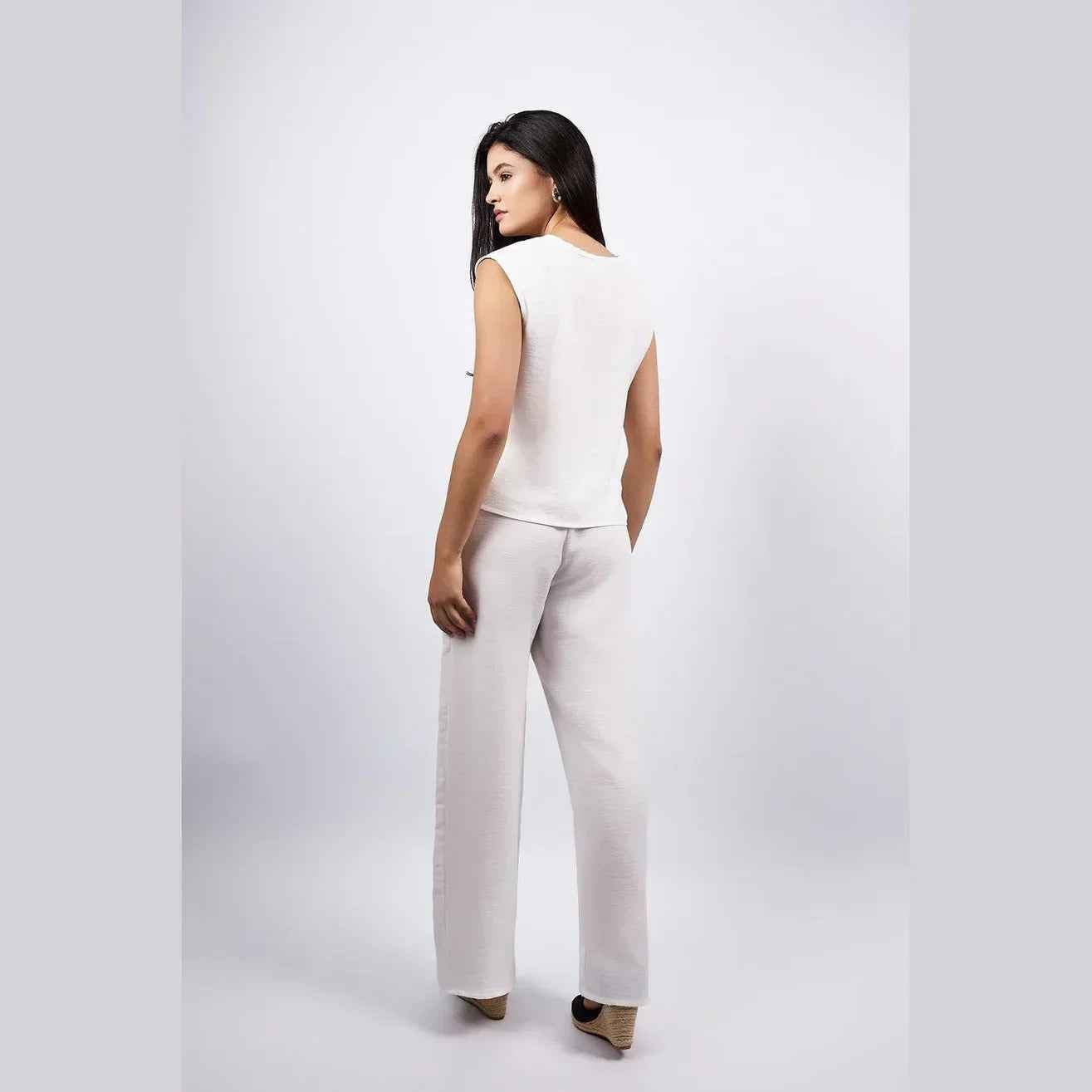 Linen Set Top & Wide Pants - Viva - Babazzaro