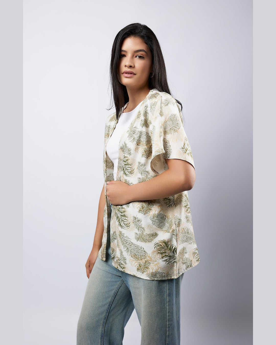 Viva - Printed Linen Cardigan 3