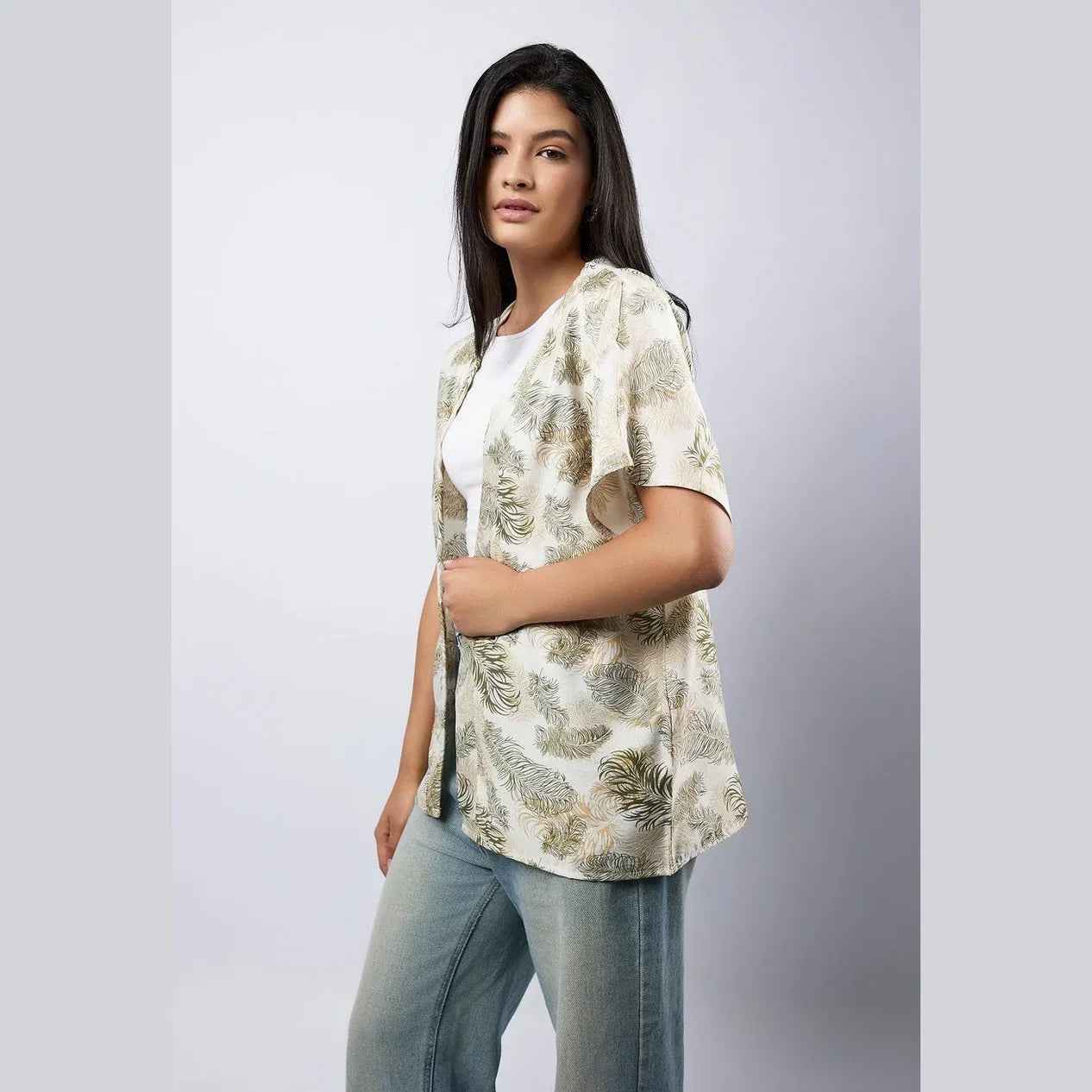 Printed Linen Cardigan - Viva - Babazzaro