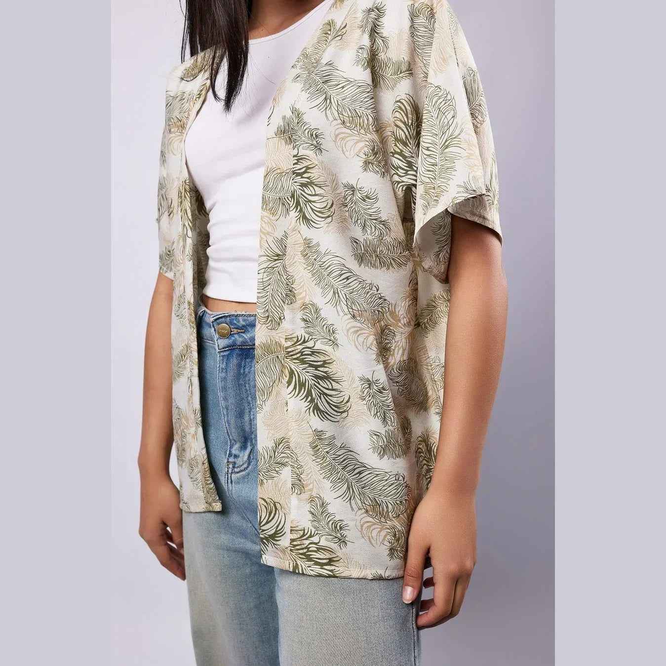Printed Linen Cardigan - Viva - Babazzaro